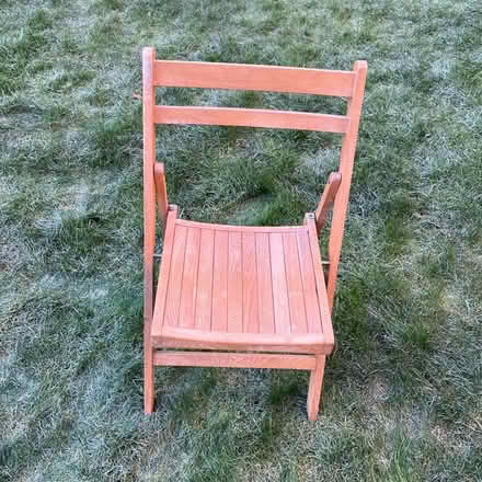 Photo of free Two wooden folding chairs to give away . (Goldenacre EH5) #2