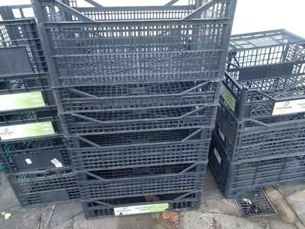 Photo of free Black stackable crates (Sutton SM3) #1