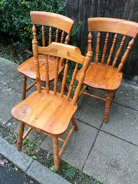 Photo of free Three wooden chairs (Horfield Bristol) #3