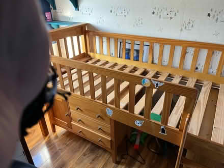 Photo of free Pine midi sleeper bed + storage (SL6 pinkneys green) #1