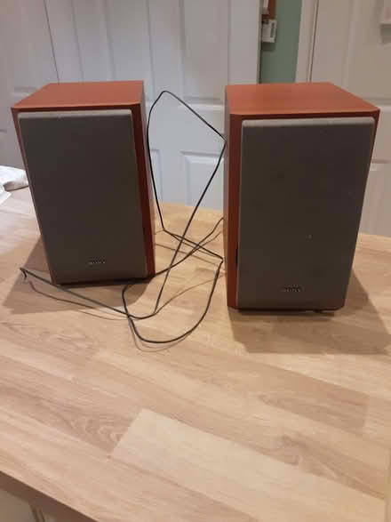 Photo of free Pair of Sony speakers (Charlton Kings GL52) #1