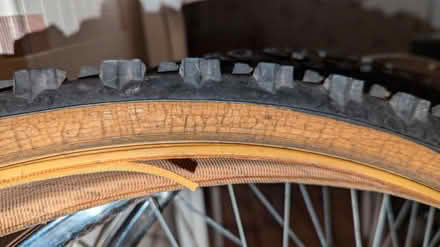 Photo of free 2 bike wheels + tyres (M20 Withington) #2