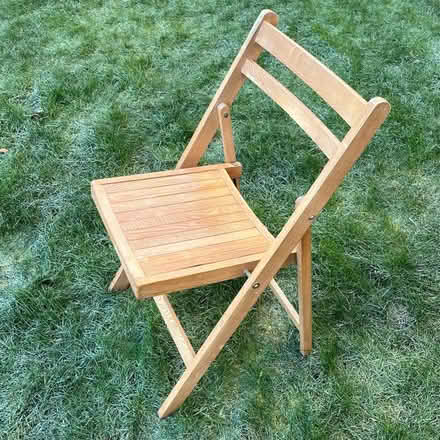 Photo of free Two wooden folding chairs to give away . (Goldenacre EH5) #1