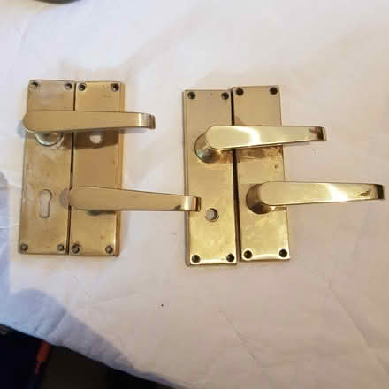 Photo of free Brass door handles (GU9 9e) #1