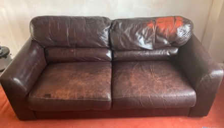 Photo of free Leather sofas (Long Buckby NN6) #3