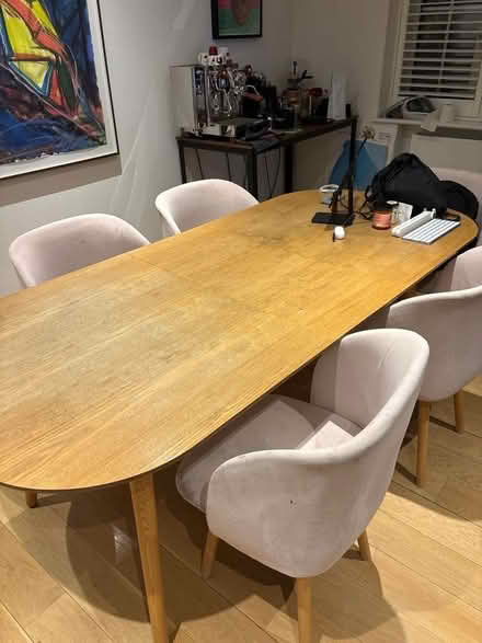 Photo of free Dining table with 5 chairs (High St Ken W8) #1