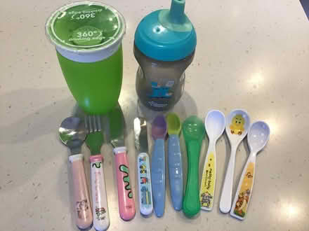 Photo of free Baby/ toddler cutlery and anti-spill beakers (Churchgate EN8) #1