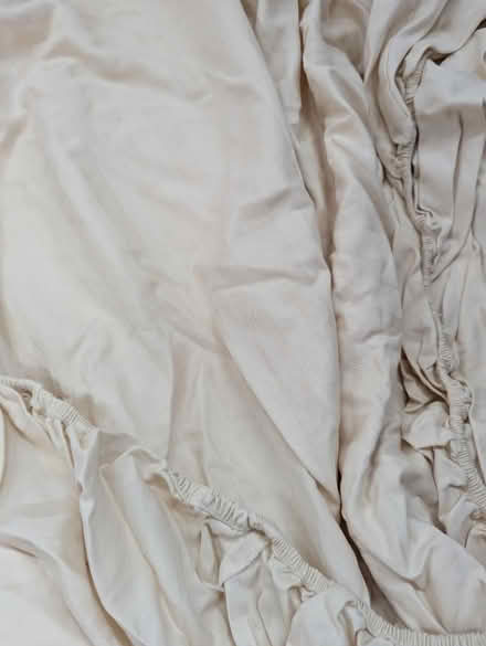 Photo of free Queen bed fitted sheet and sheet (Cupertino Public Library) #1