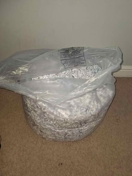 Photo of free Bag of shredded paper (Malvern Link WR14) #1