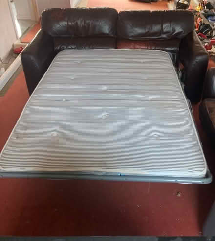 Photo of free Leather sofas (Long Buckby NN6) #2