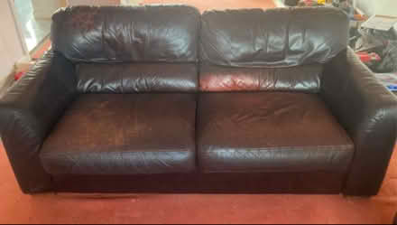 Photo of free Leather sofas (Long Buckby NN6) #1
