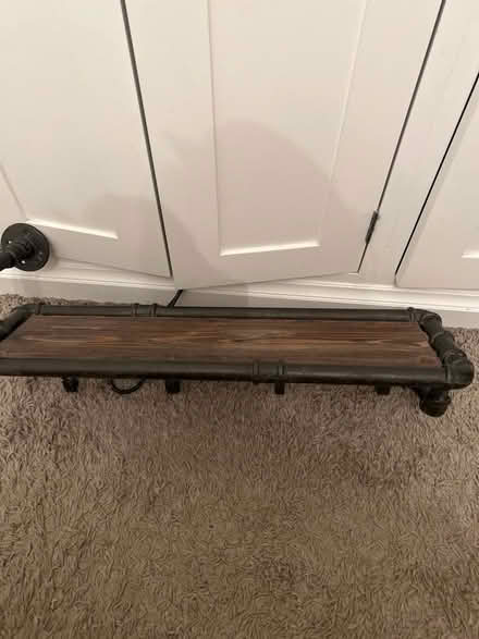Photo of free Industrial style shelf with hooks (Harrogate HG2) #3