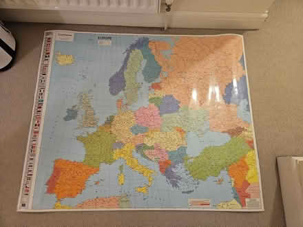 Photo of free Larfe laminated map of Europe (Hitchin SG4) #1