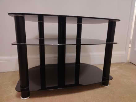 Photo of free Black glass TV stand (Harrow, HA2) #2