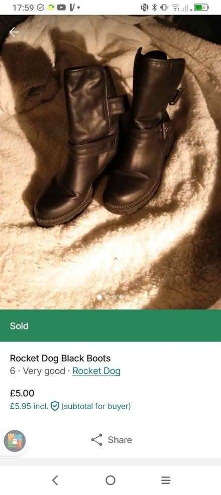 Photo of free Rocket Dog Black Boots size 6 (Leith EH6) #1