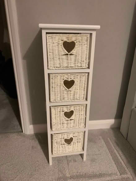 Photo of free Slimline wicker basket storage unit (Marks Gate RM6) #1