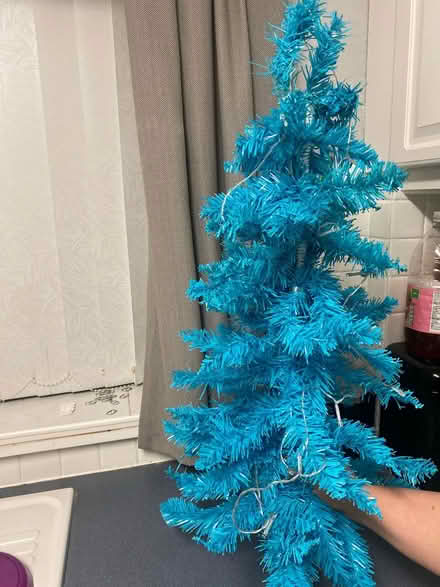 Photo of free Blue 3ft pre lit tree (Hightown L38) #1