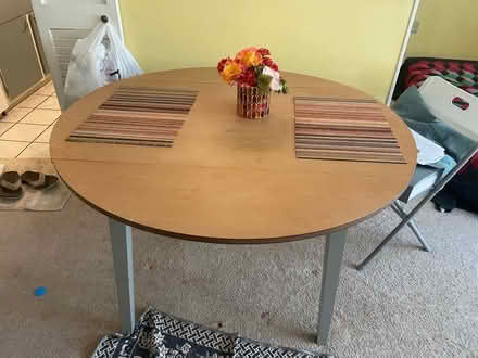 Photo of free Dining table 4ft round with leafs (Alexandria) #3