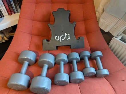 Photo of free Weights + stand (Bermondsey, SE1) #1