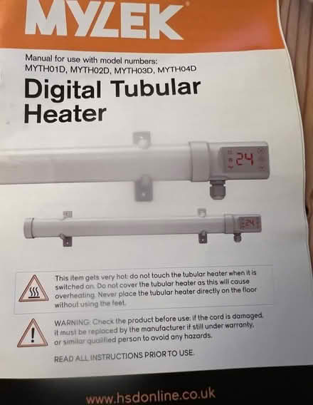 Photo of free Digital tubular heater 60w (Knotty Green HP9) #1