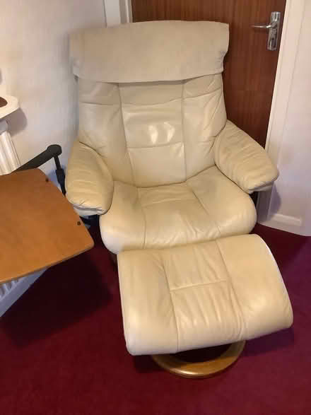 Photo of free Stressless chair & stool (Fetcham Surrey) #1