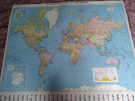 Photo of free Laminated world map with flags (Greystones S11) #1
