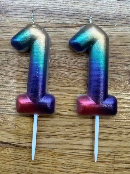 Photo of free Two Number 1 candles. Almost unused. (North Watford WD24) #1