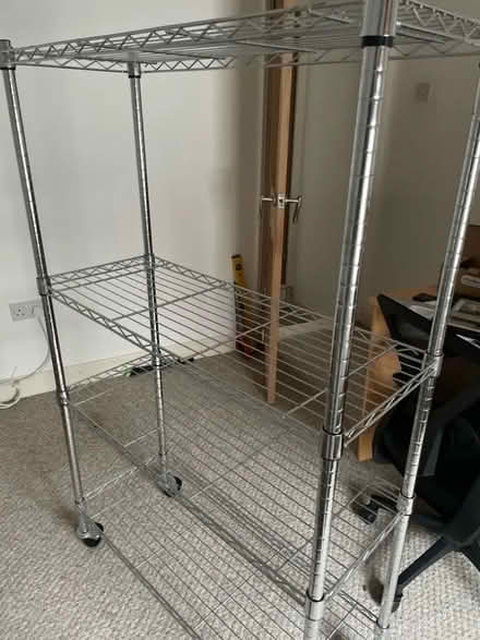 Photo of free Metal shelving on wheels (Colchester CO1) #1