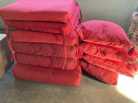 Photo of free Outdoor Couch & Chair Cushions (Cedar Ln & Gallows Rd) #2