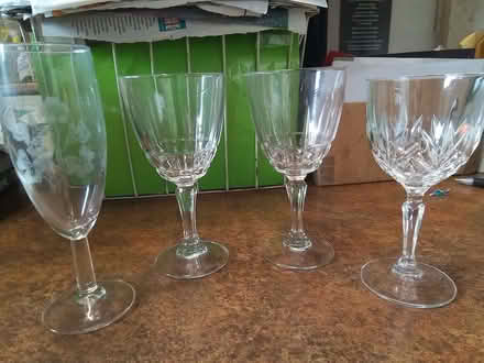 Photo of free 4 wine glasses (not a set) (Fords Farm RG31) #1