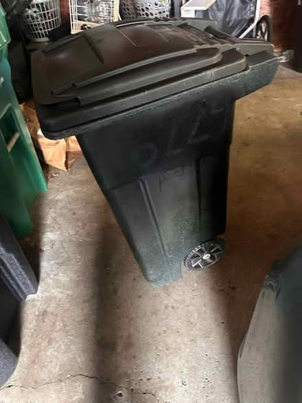 Photo of free 32 gallon trash can with wheels (Livonia) #2