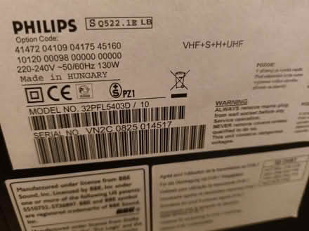 Photo of free Philips Tv. 70cm screen . 57cm tall x 82 wide (Wigton Moor LS17) #2