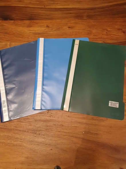 Photo of free 3 x Plastic Document Wallets for Punched Paper (Hungerford RG17) #1