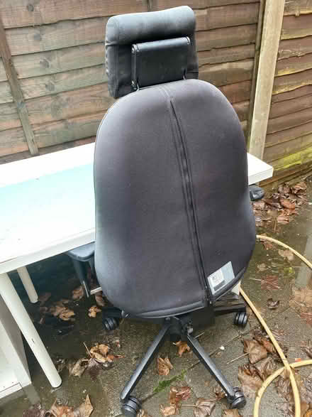 Photo of free Computer desk and shelves and chair (B29) #2