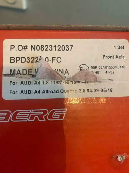 Photo of free Audi a4 brake pads (Wythenshawe M23) #3