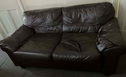 Photo of free Brown Leather Settee (Selhurst SE25) #1