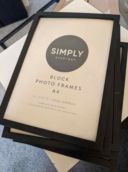 Photo of free Five black picture frames (Bushey, WD23) #1