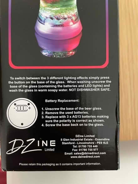 Photo of free Light up pint glass (Water Eaton MK2) #2