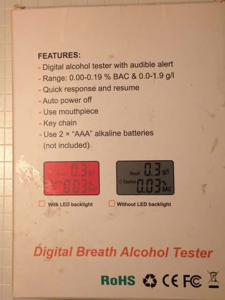 Photo of free Breathalyser (HA9) #2