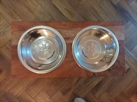 Photo of free Dog bowls in stand (Nottingham) #2