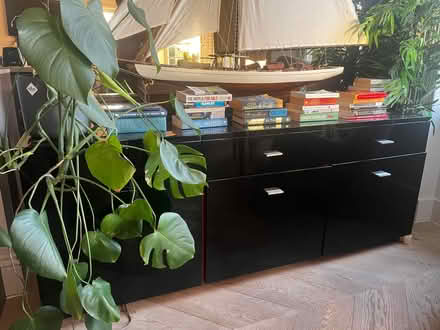 Photo of free Glossy black credenza (SW3 4LE) #1