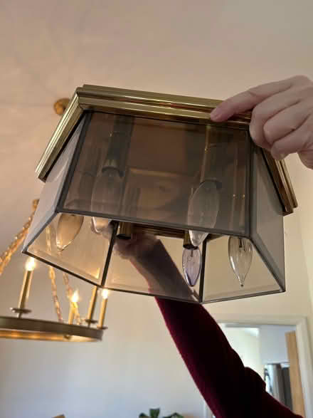 Photo of free Vintage brass finish light fixtures (Little Silver) #1