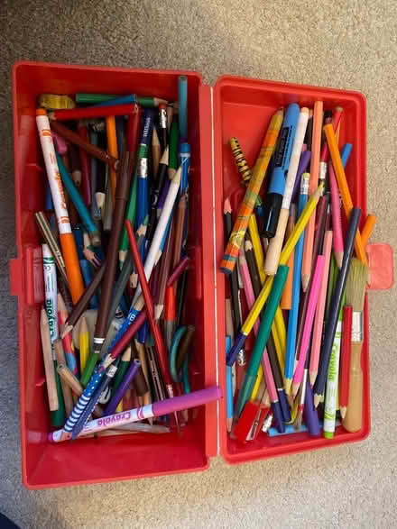 Photo of free Kids pencils, colouring pencils, rubbers, sharpener etc (Ware SG12) #1