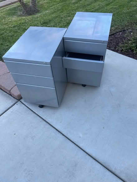 Photo of free 2 locking rolling file cabinets (Near Mission and Mesa Dr) #4