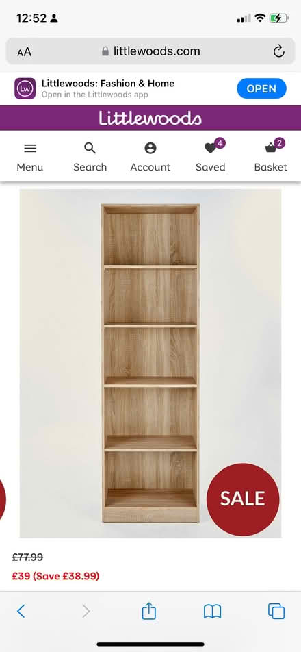Photo of free Bookcase (Walton Summit PR5) #2