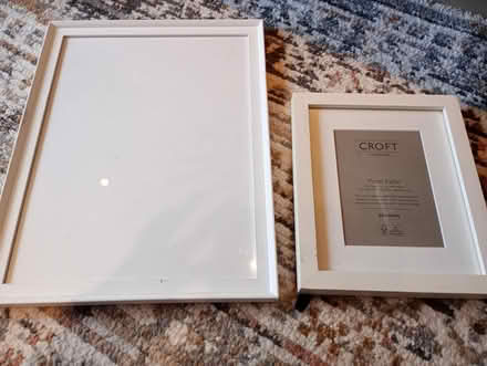 Photo of free 2x white wooden frames with glass (Golcar/Slaithwaite - HD7) #1