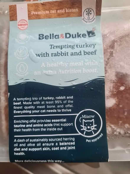 Photo of free Bella & duke cat food frozen x15 (Romsey, CB1) #2