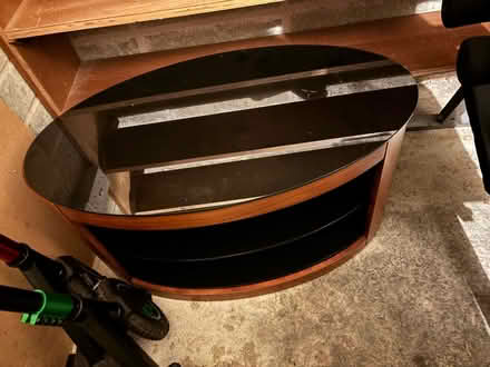 Photo of free Black topped tv stand/coffee table (Swiss Gardens) #1