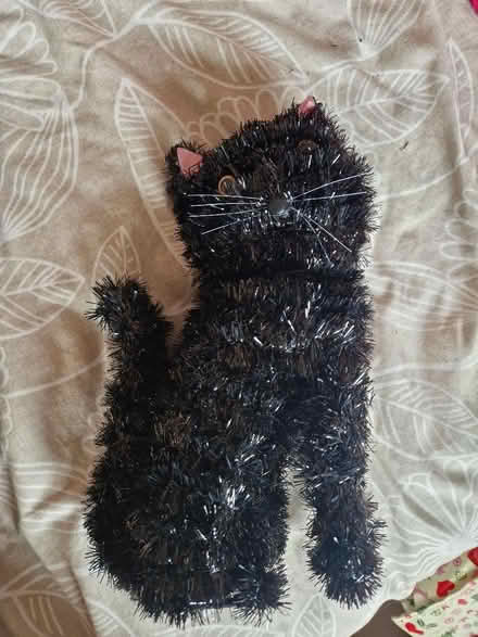 Photo of free Black Sparkly Cat Ornament (CT5) #1