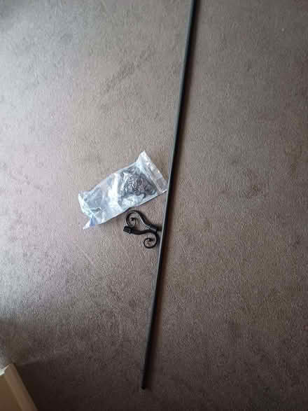 Photo of free Black metal curtain pole (Steyning BN44) #1
